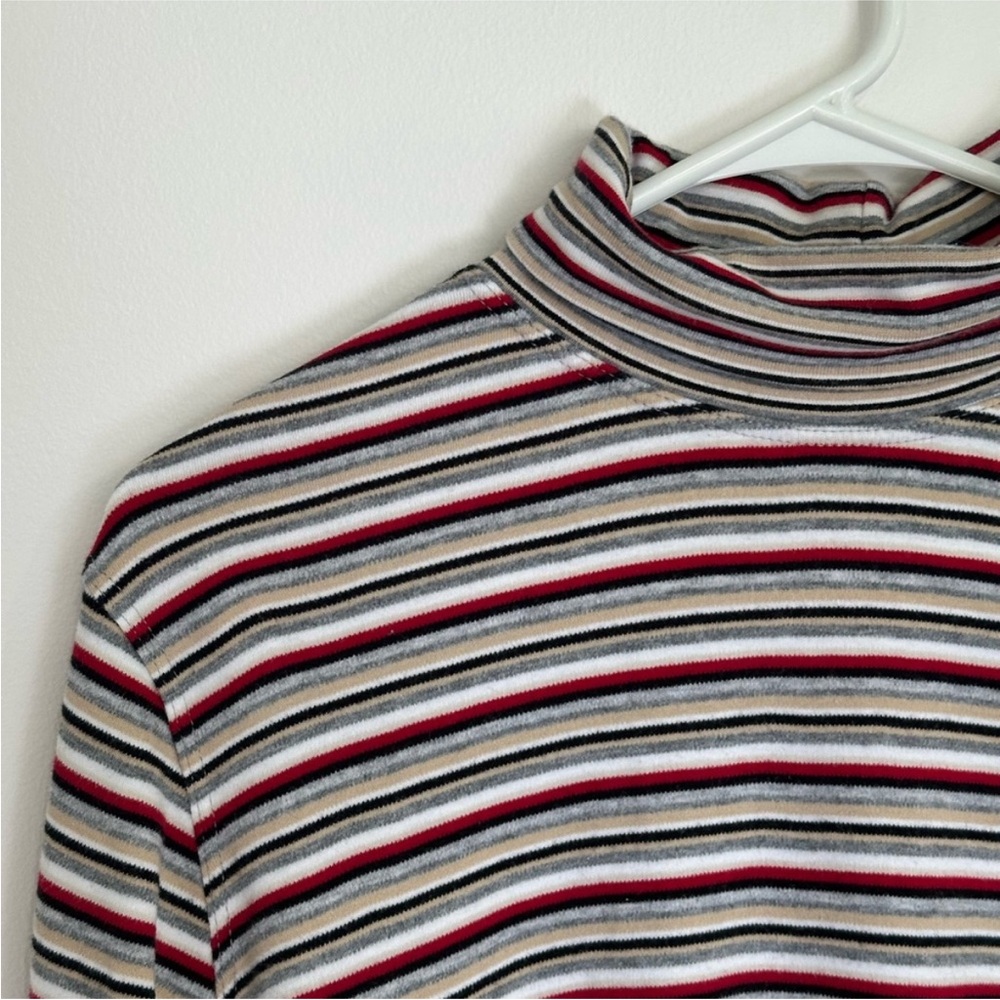 Striped Long Sleeve Turtleneck Top - Picture 2 of 3